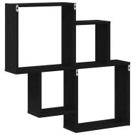 Стенен рафт с рафт Черния дъб 80 x 15 x 78,5 см Инженерно дърво