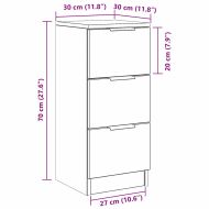 Служебен шкаф Черния дъб 30 x 30 x 70 см Инженерно дърво