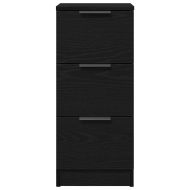 Служебен шкаф 2 pcs Черния дъб 30 x 30 x 70 см Инженерно дърво