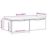 Стенен шкаф Черния дъб 68 x 30 x 20 см Инженерно дърво
