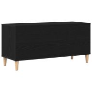 Шкаф за грамофонни плочи с рафт Черния дъб 100 x 38 x 48 см