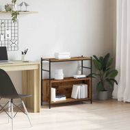 Рафт за книги Опушен дъб 80 x 30 x 78.5 см Инженерно дърво