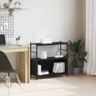 Рафт за книги Черен дъб 80 x 30 x 78.5 см Инженерно дърво