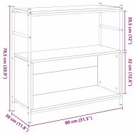 Рафт за книги 80 x 30 x 78,5 см Инженерна дървесина Черния дъб