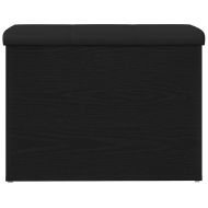 Пейка с място за съхранение Черен дъб 62 x 42 x 45 см