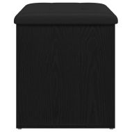 Пейка с място за съхранение Черен дъб 62 x 42 x 45 см