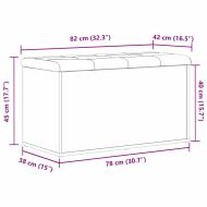Пейка с място за съхранение Черния дъб 82 x 42 x 45 см