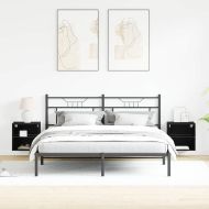 Плаващ рафт с LED светлина с рафт 2 pcs Черно 40 x 28,5 x 40 см