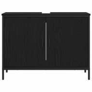 Шкаф за мивка в баня Черния дъб 80 x 30 x 60 cm Инженерно дърво