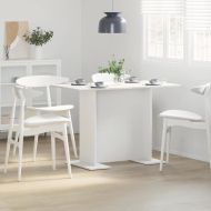Трапезна маса Бяло 110 x 60 x 75 cm Инженерно дърво
