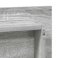 Огледало С LED лентисти светлини Светло сиво сонома 80 x 37 см