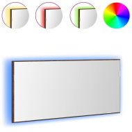 Огледало Кафяв дъб 80 x 37 см Стъкло и инжектирано дърво