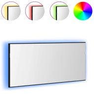 Огледало Черен дъб 80 x 37 см Стъкло и инжектирано дърво