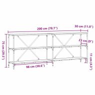 Конзолна маса Дъб Артизан 200 x 30 x 75 см Инженерно дърво