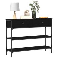 Конзолна маса Черния дъб 100 x 25 x 75 см Инженерна дървесина