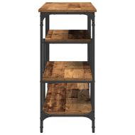 Конзолна маса с рафт Старо дърво 100 x 35 x 75 см