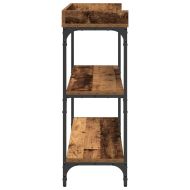 Конзолна маса с рафт Старо дърво 100 x 30 x 80 см