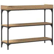 Конзолна маса с рафт дъб артизан 100 x 30 x 80 см