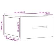 Нощен шкаф 2 pcs Старо дърво 35 x 35 x 20 см Инженерно дърво