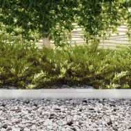 Ограда за трева 4 pcs Сребрист 450 x 0.05 x 15 см