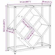 Винен рафт Сив Сонома 51 x 18 x 52,5 см Инженерно дърво
