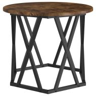 Странична маса 2 pcs Димян дъб Инженерна дървесина и стомана