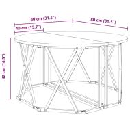 Масичка за кафе Сонома дъб 80 x 80 x 42 cm