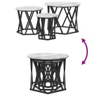 Нестинг странична маса 3 pcs Сив Сонома