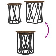 Масичка за кафе 2 pcs Димян дъб Инженерна дървесина и стомана