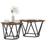 Комплект помощни маси 2 pcs регенерирано дърво