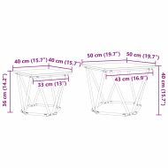 Комплект помощни маси 2 pcs регенерирано дърво