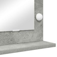 Огледало за грим Правоъгълна Циментено сиво 80 x 45 x 18 см