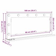 Огледало за грим Правоъгълна Сонома дъб 100 x 45 x 18 см