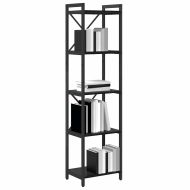 Рафт за книги 40 x 30 x 155 см Инженерна дървесина Черния дъб