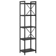 Рафт за книги 40 x 30 x 155 см Инженерна дървесина Черния дъб