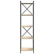 Рафт за книги Сонома дъб 40 x 30 x 155 см Инженерно дърво