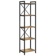 Рафт за книги Дъб 40 x 30 x 155 см Инженерно дърво