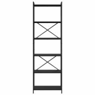 Рафт за книги 60 x 30 x 189,5 см Инженерна дървесина Черния дъб