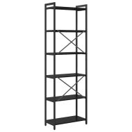 Рафт за книги 60 x 30 x 189,5 см Инженерна дървесина Черния дъб