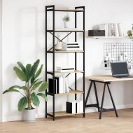 Рафт за книги Сонома дъб 40 x 30 x 85 см Инженерно дърво