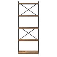 Рафт за книги Старо дърво 60 x 30 x 155 см Инженерно дърво
