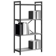 Рафт за книги Сив сонома 60 x 30 x 120 см Инженерно дърво