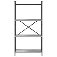 Рафт за книги Сив сонома 60 x 30 x 120 см Инженерно дърво