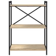 Рафт за книги 60 x 30 x 85 cm Инженерна дървесина Сонома дъб
