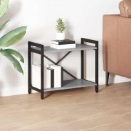 Рафт за книги Сив сонома 60 x 30 x 50 см Инженерно дърво