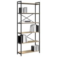 Рафт за книги Сонома дъб 80 x 30 x 189,5 см Инженерно дърво