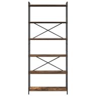 Рафт за книги 80 x 30 x 189,5 см Инженерна дървесина Димян дъб