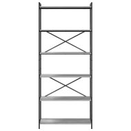 Рафт за книги Сив сонома 40 x 30 x 85 см Инженерно дърво