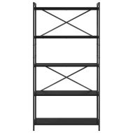 Рафт за книги Черния дъб 80 x 30 x 155 см Инженерно дърво