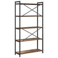 Рафт за книги Старо дърво 80 x 30 x 155 см Инженерно дърво